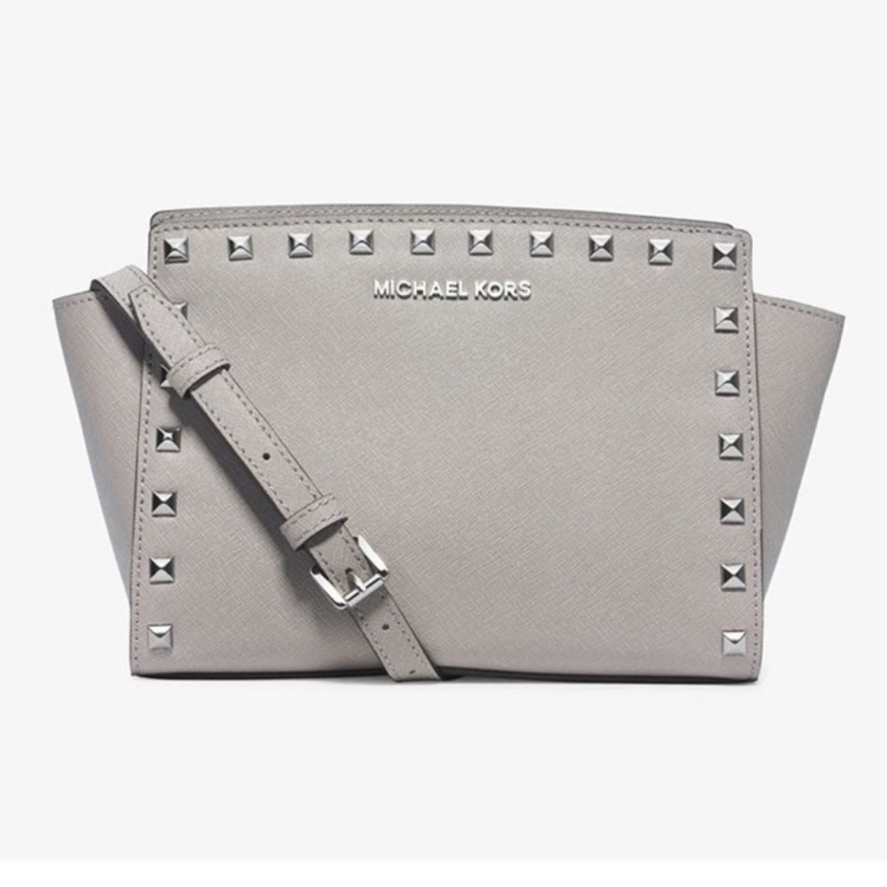 Michael Kors Selma Mini Studded Leather Crossbody